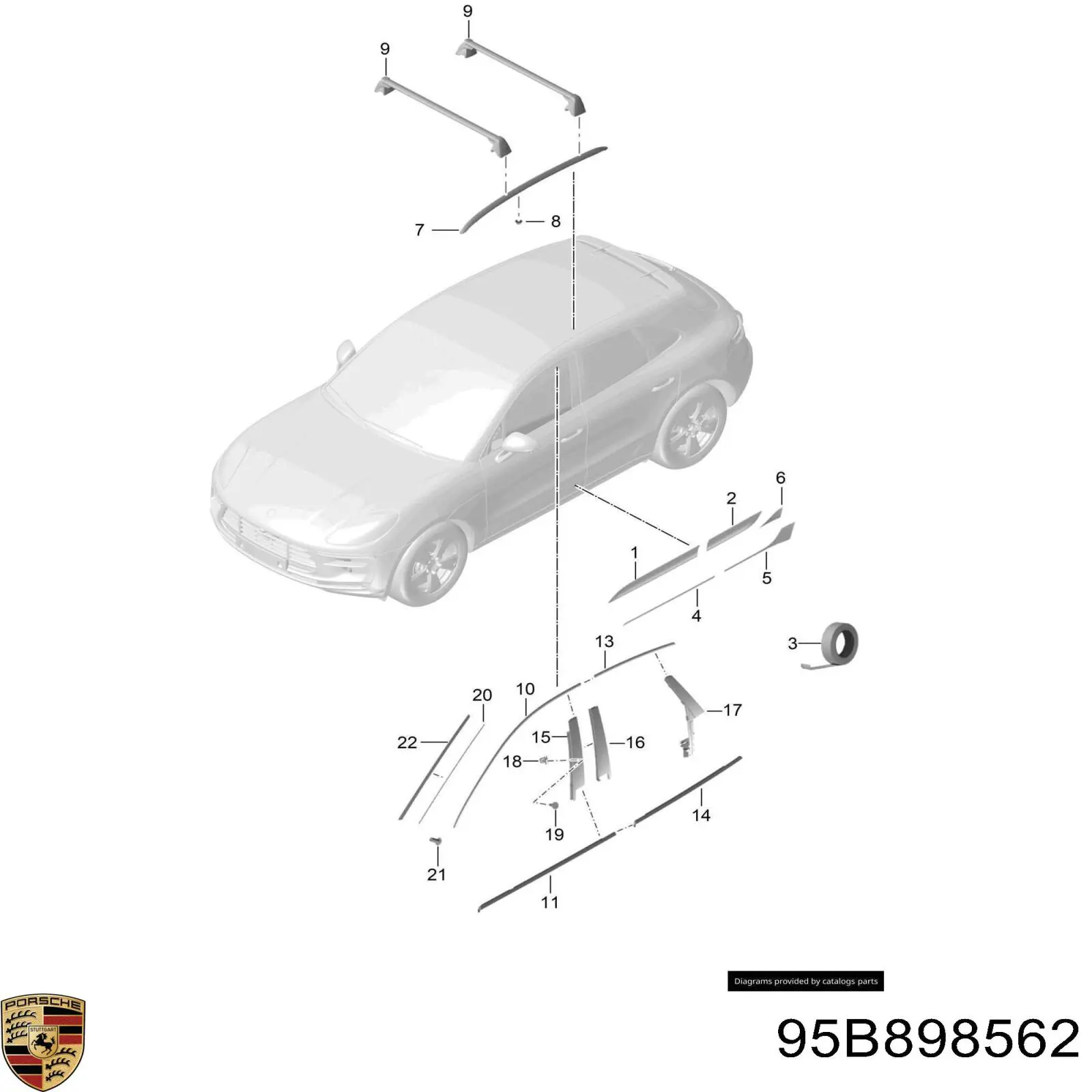  Porsche 95B898562 ціна, від 103.12 USD