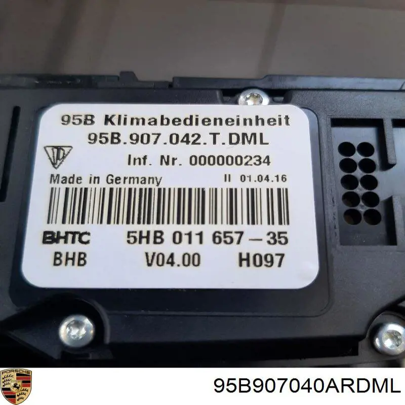 95B907040ARDML Porsche Механізм управління кондиціонером