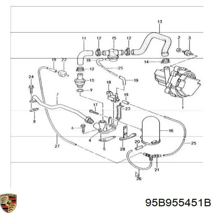 95B955451B Porsche 