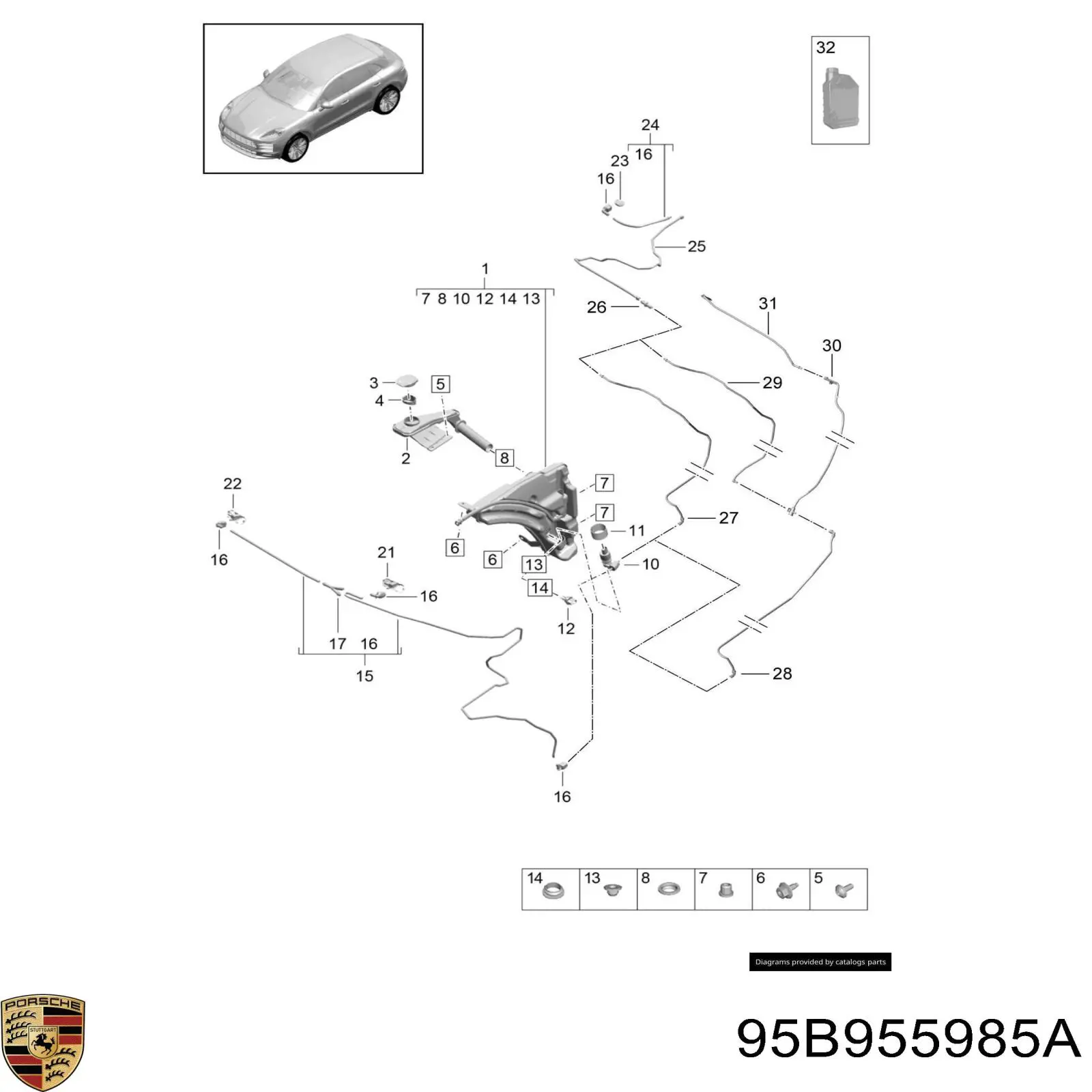  95B955985A Porsche