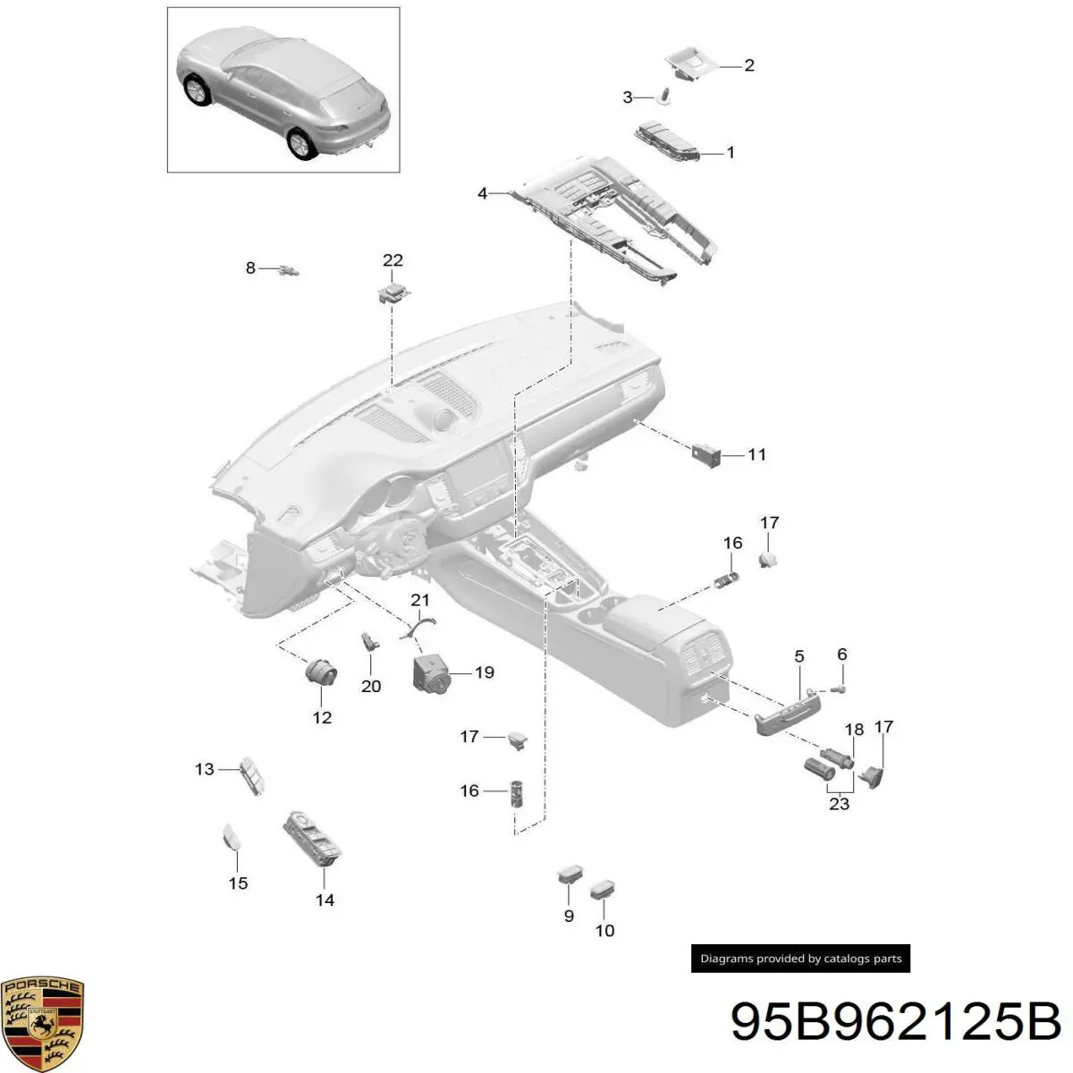 95B962125B Porsche 