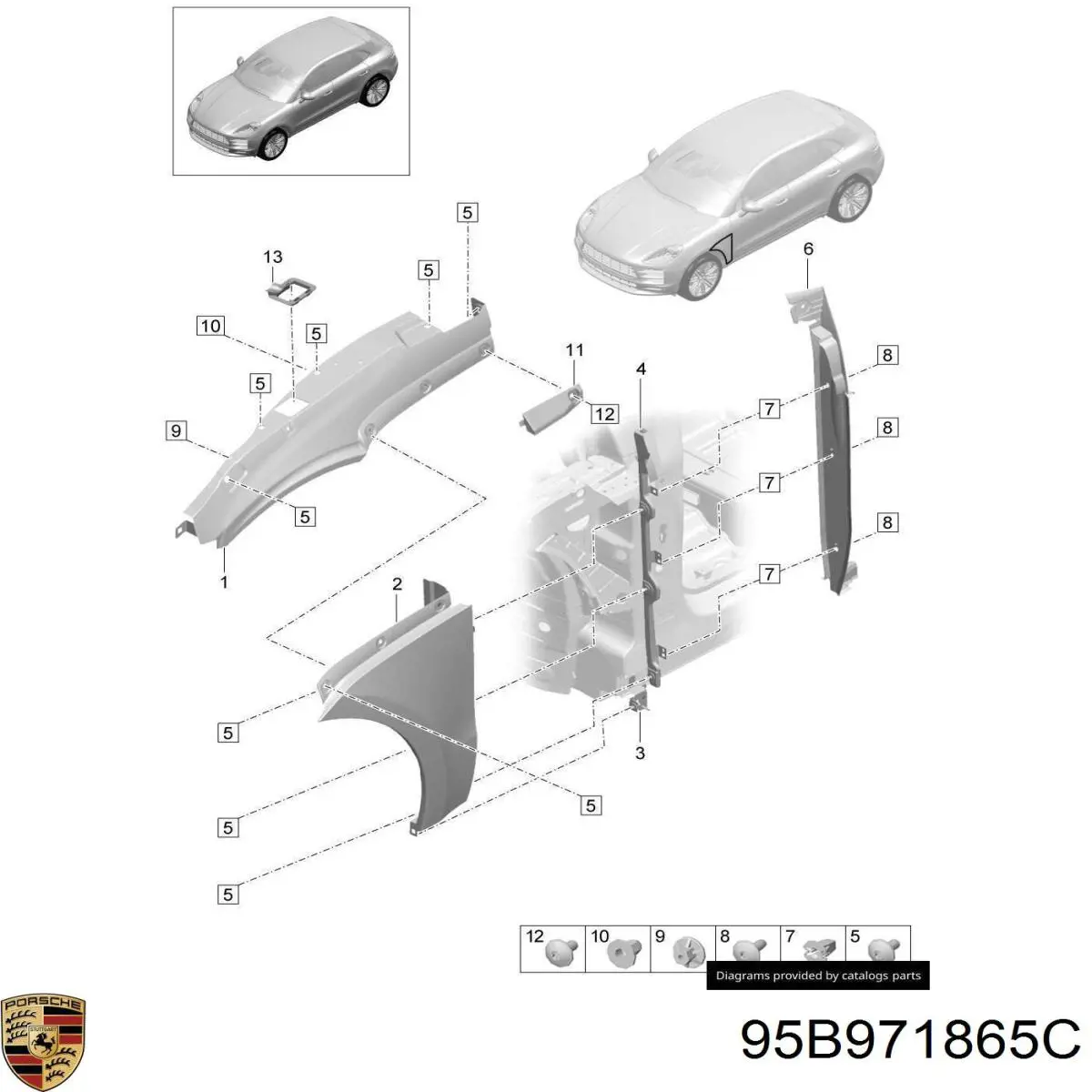  Porsche 95B971865C ціна, від 6.33 USD