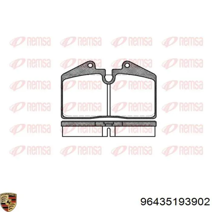 Колодки гальмові задні, дискові 96435193902 Porsche