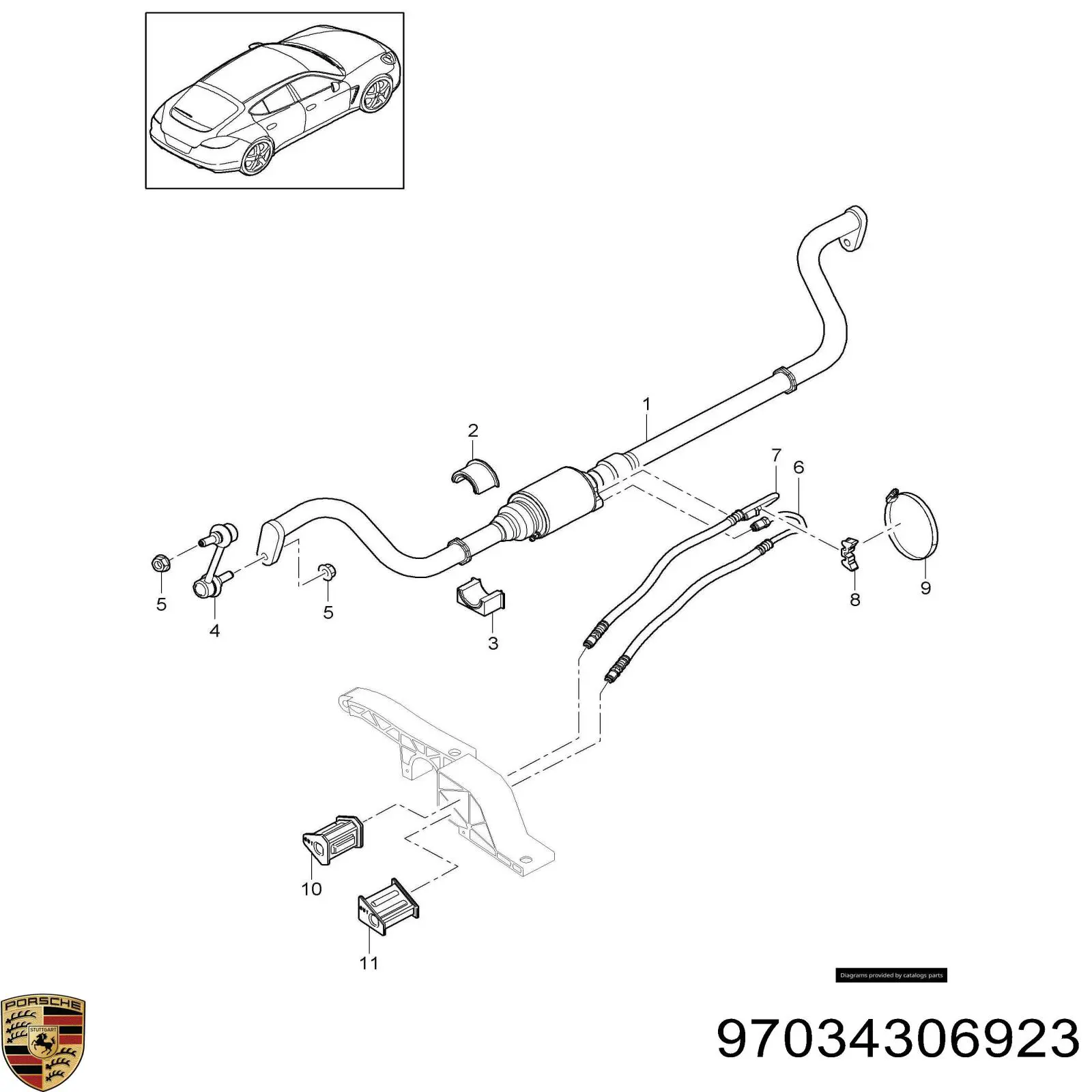 Амортизаційна стійка Porsche 97034306923 ціна, від 25.62 USD