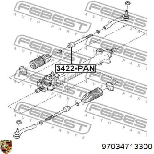 Тяга рульова поперечна Porsche 97034713300 ціна, від 56.04 USD