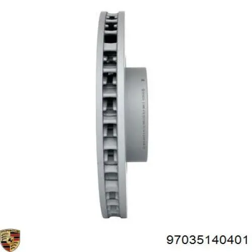 Диск переднього гальма Porsche 97035140401 ціна, від 142.16 USD