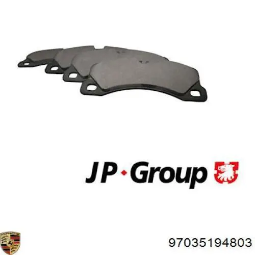 Колодки гальмівні передні, дискові 97035194803 Porsche