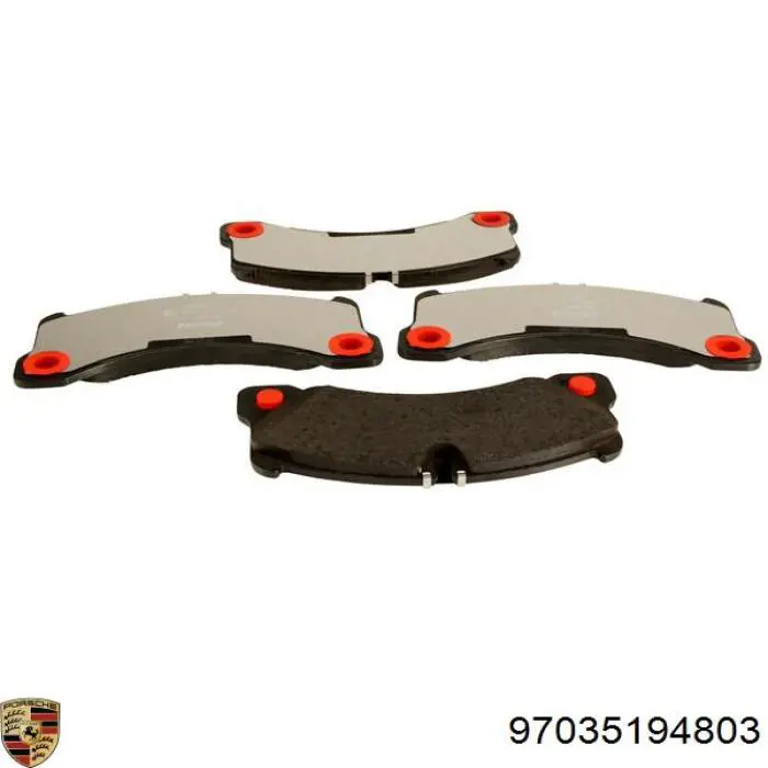 Передні тормозні колодки 97035194803 Porsche