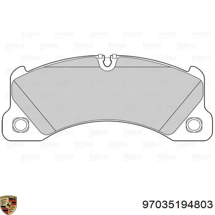 Тормозні колодки Porsche 97035194803