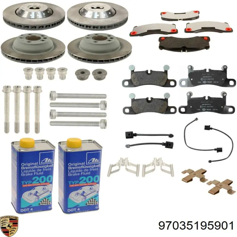 Купити 97035195901 Porsche Пружинна засувка супорту