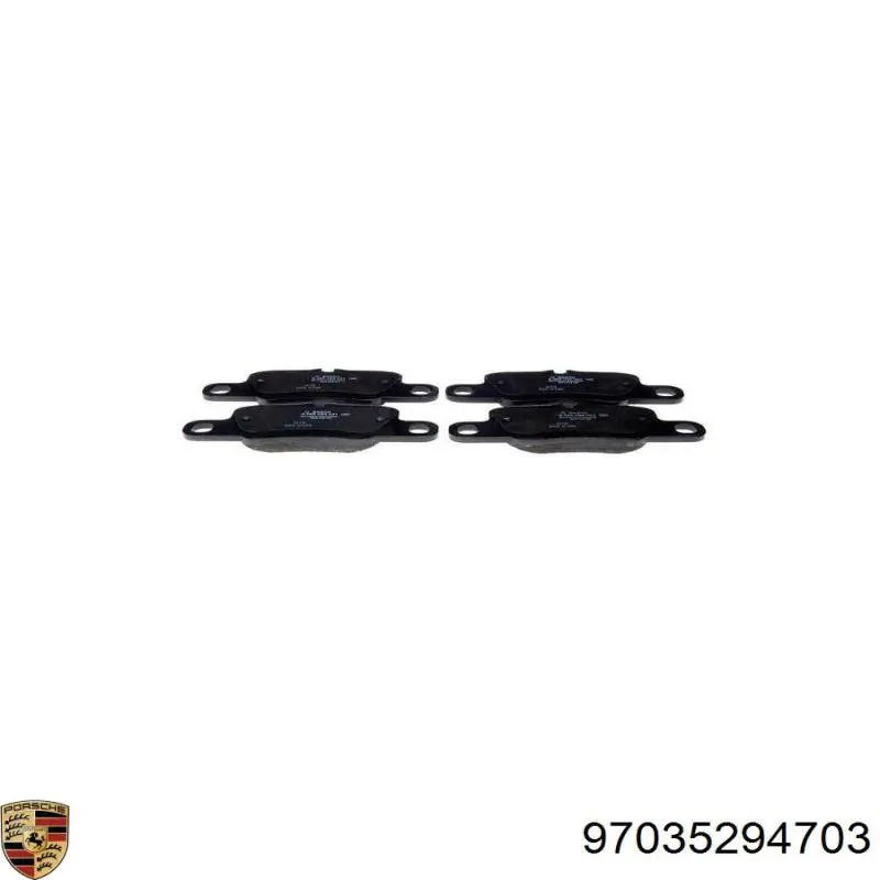 Задні гальмівні колодки 97035294703 Porsche