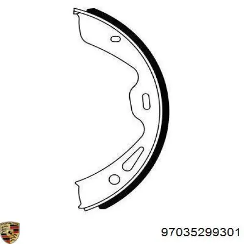 Купити 97035299301 Porsche Гальмівні колодки гальма стоянки