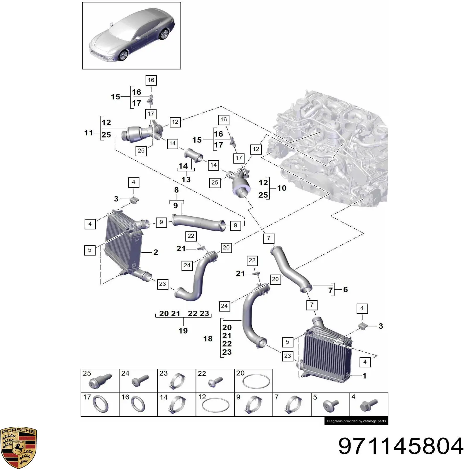  Porsche 971145804 ціна, від 532.12 USD