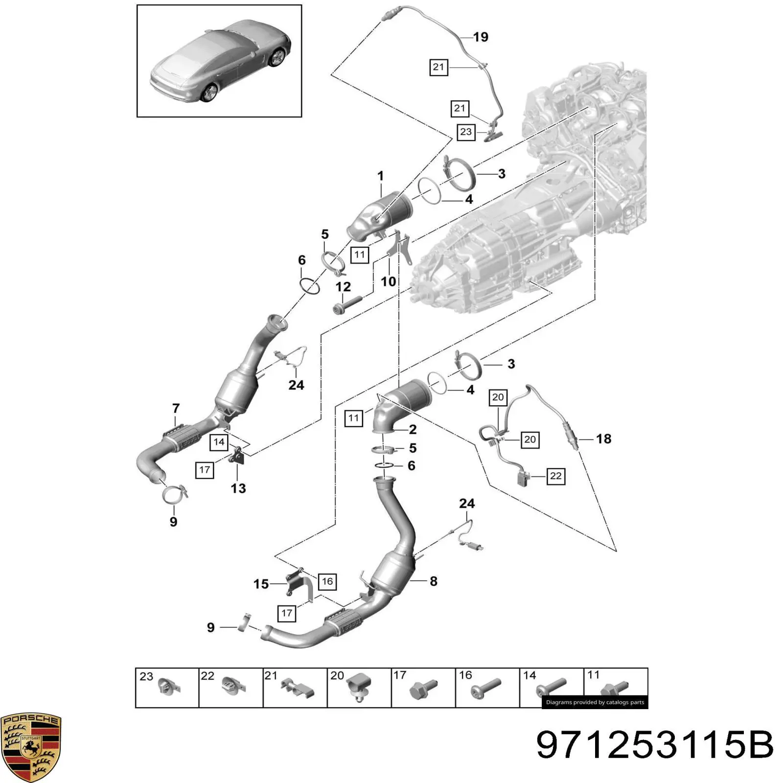 Porsche 971253115B ціна, від 103.60 USD