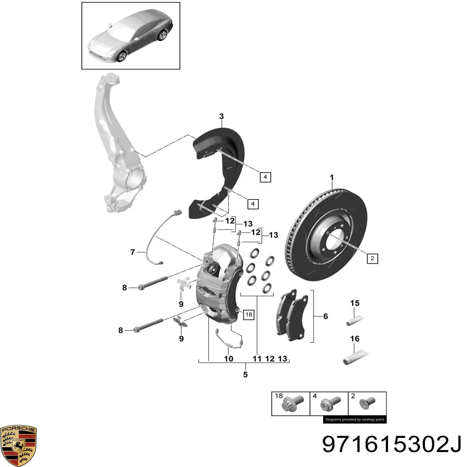  Porsche 971615302J ціна, від 1007.84 USD
