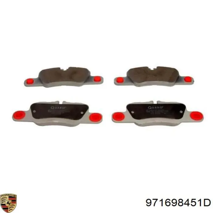 Задні гальмівні колодки Porsche 971698451D ціна, від 11.53 USD