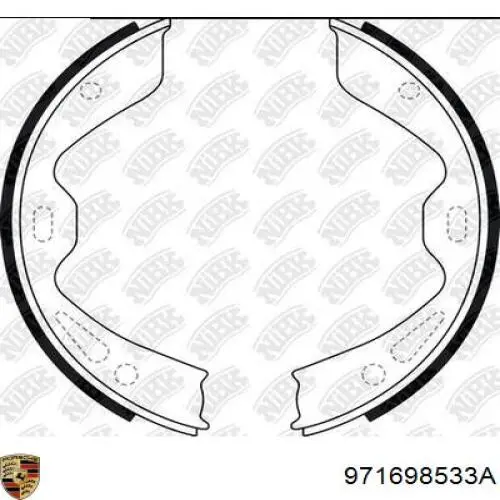 971698533A Porsche Гальмівні колодки ручника