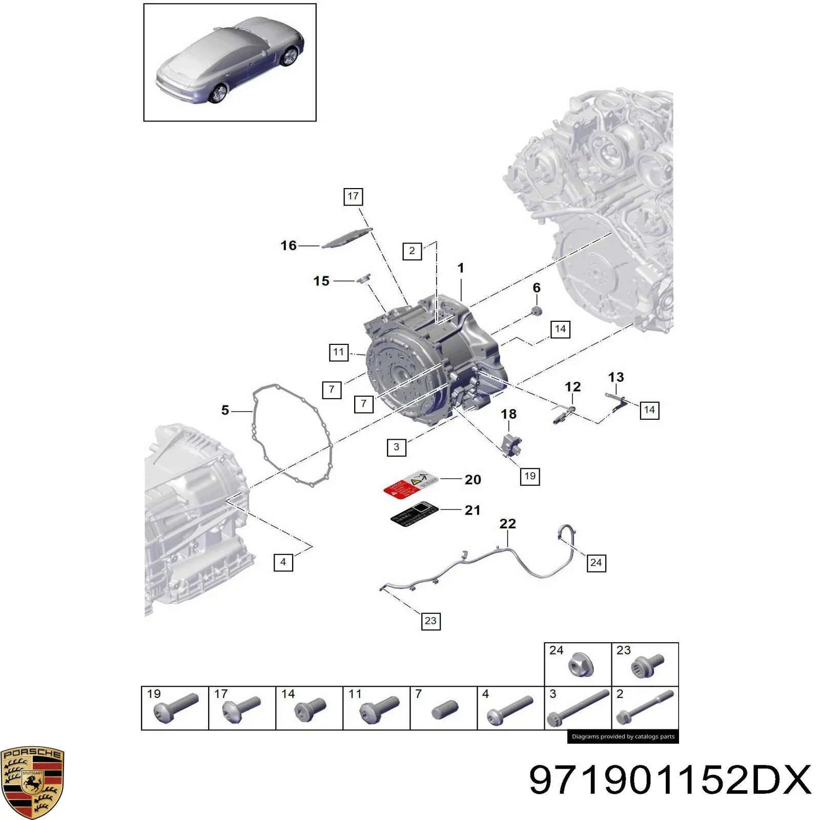  Двигун у зборі (електричний) Porsche Panamera 