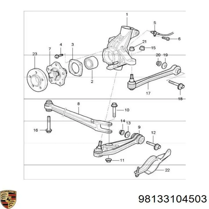 Купити 98133104503 Porsche 