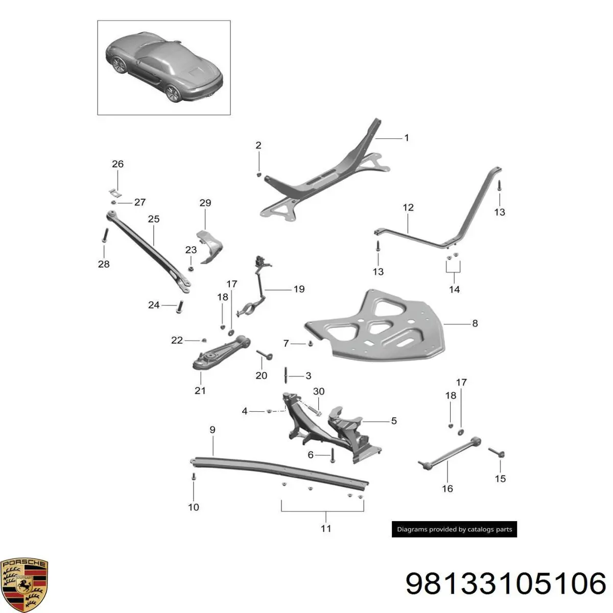  Porsche 98133105106 ціна, від  USD