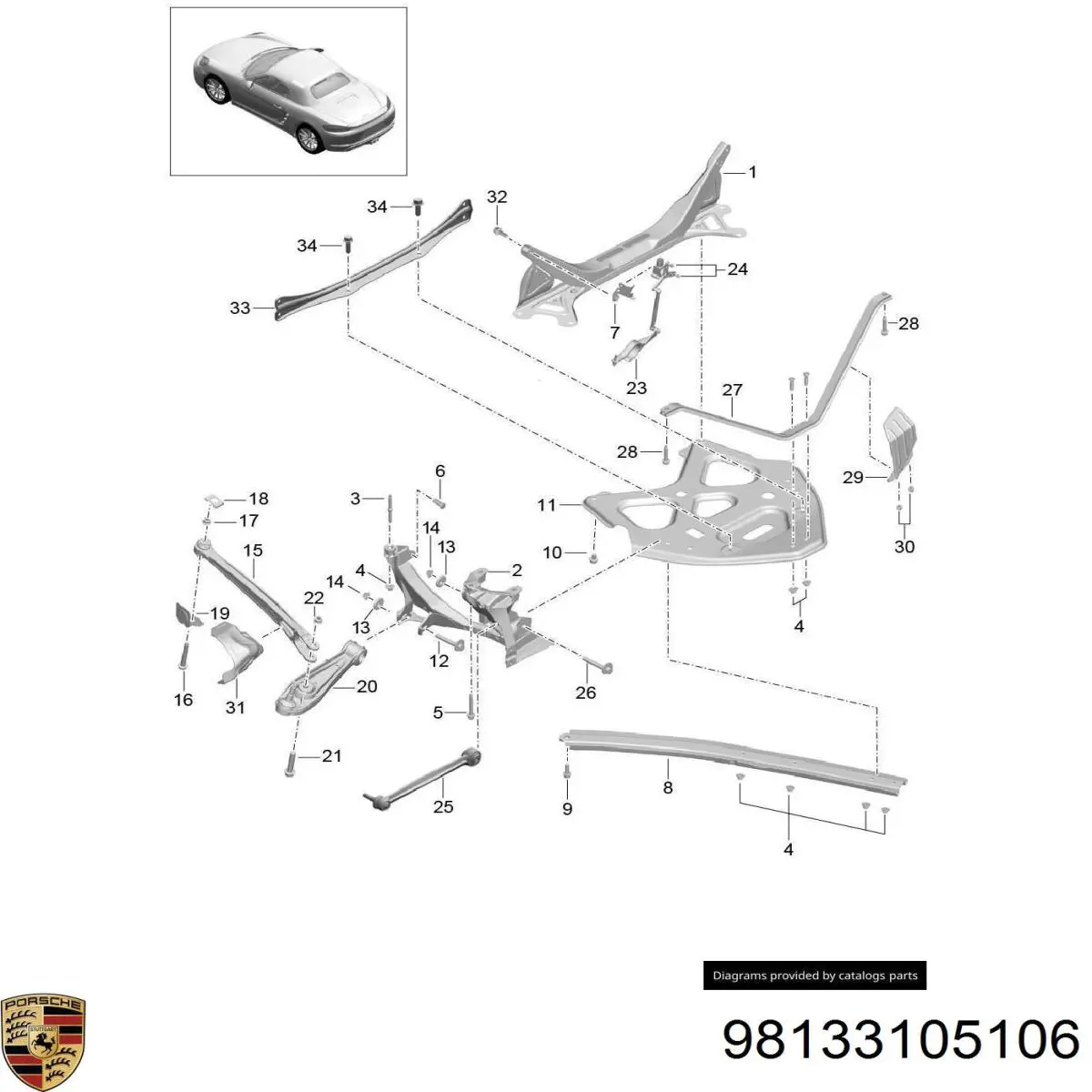 98133105106 Porsche 
