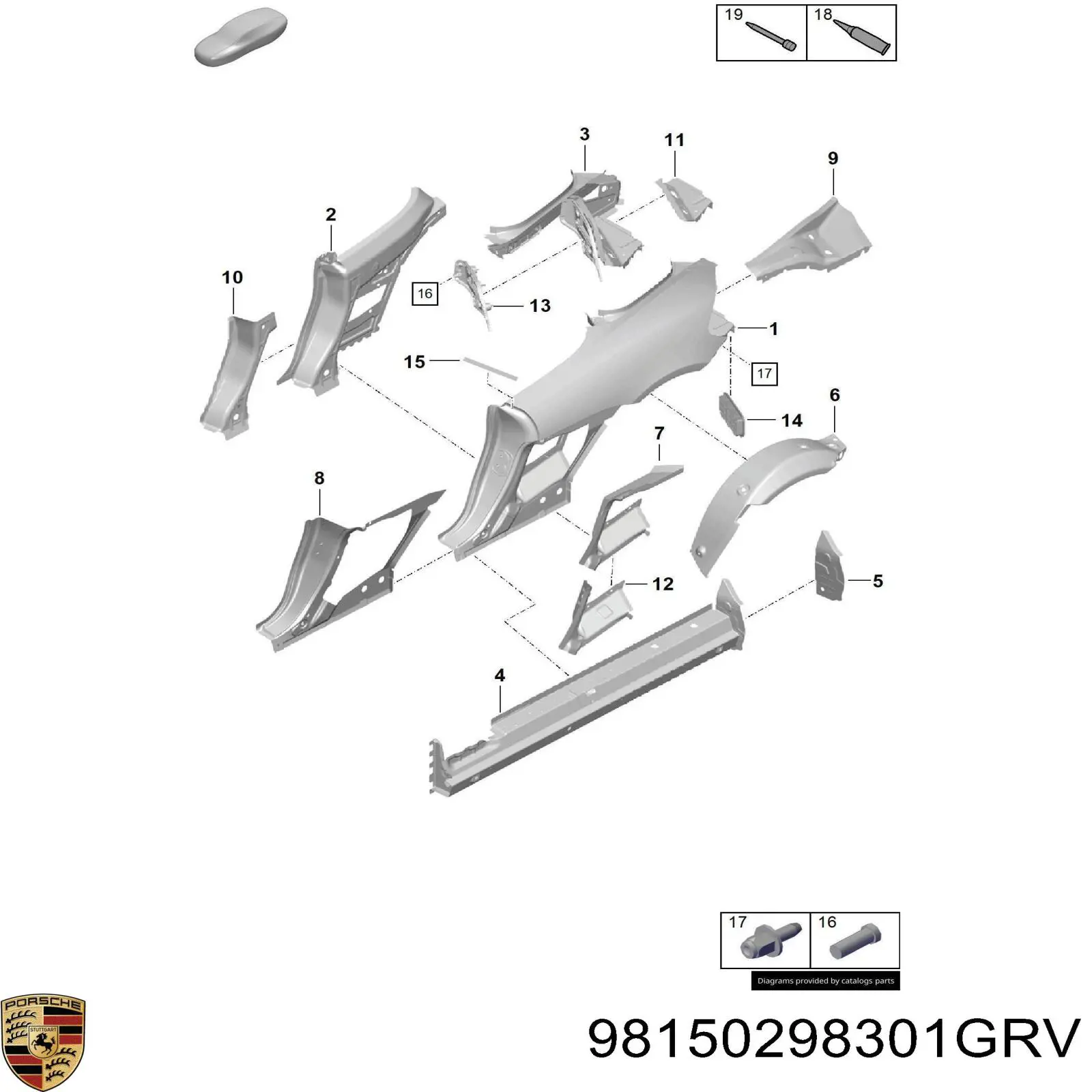 98150298301GRV Porsche 