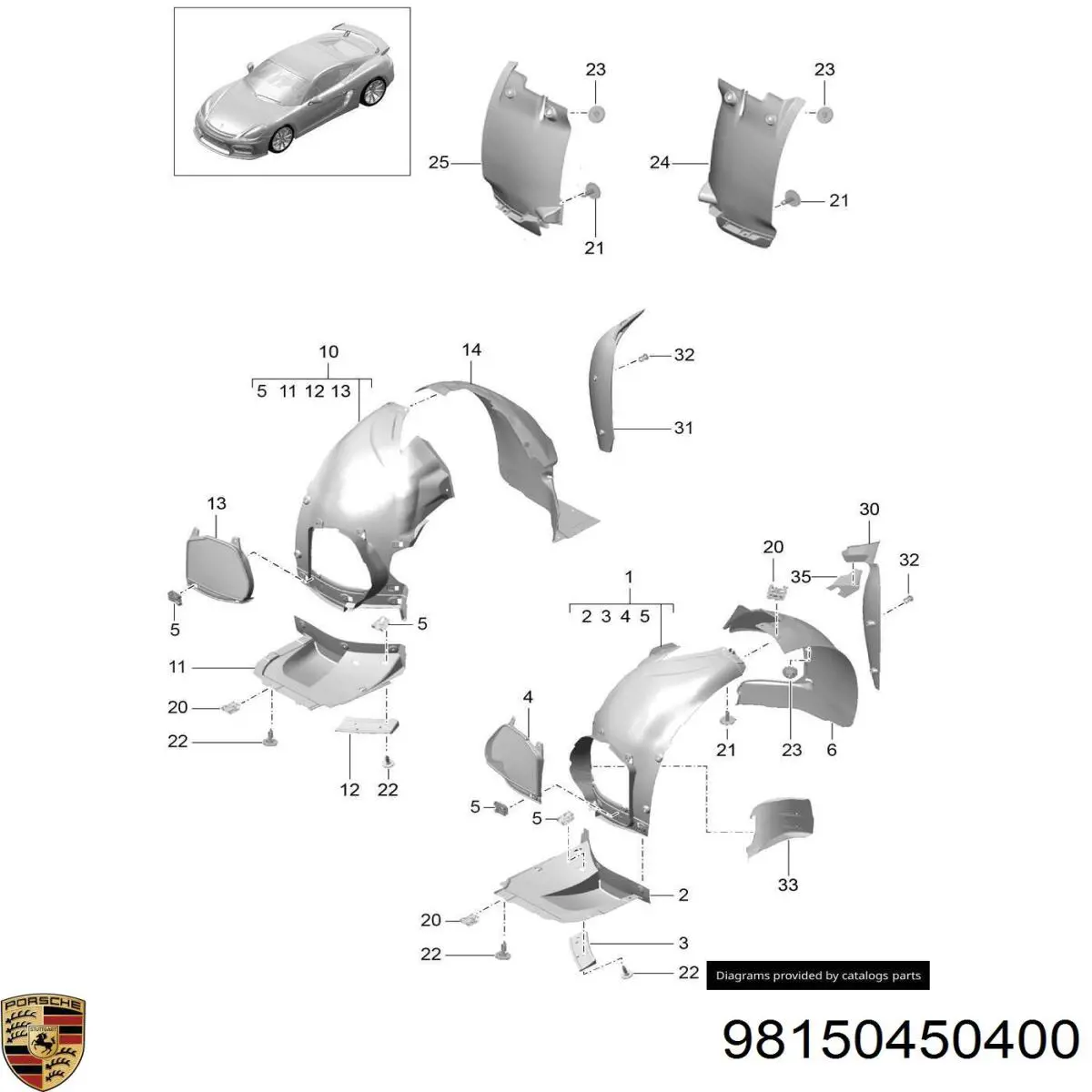 Купити 98150450400 Porsche 