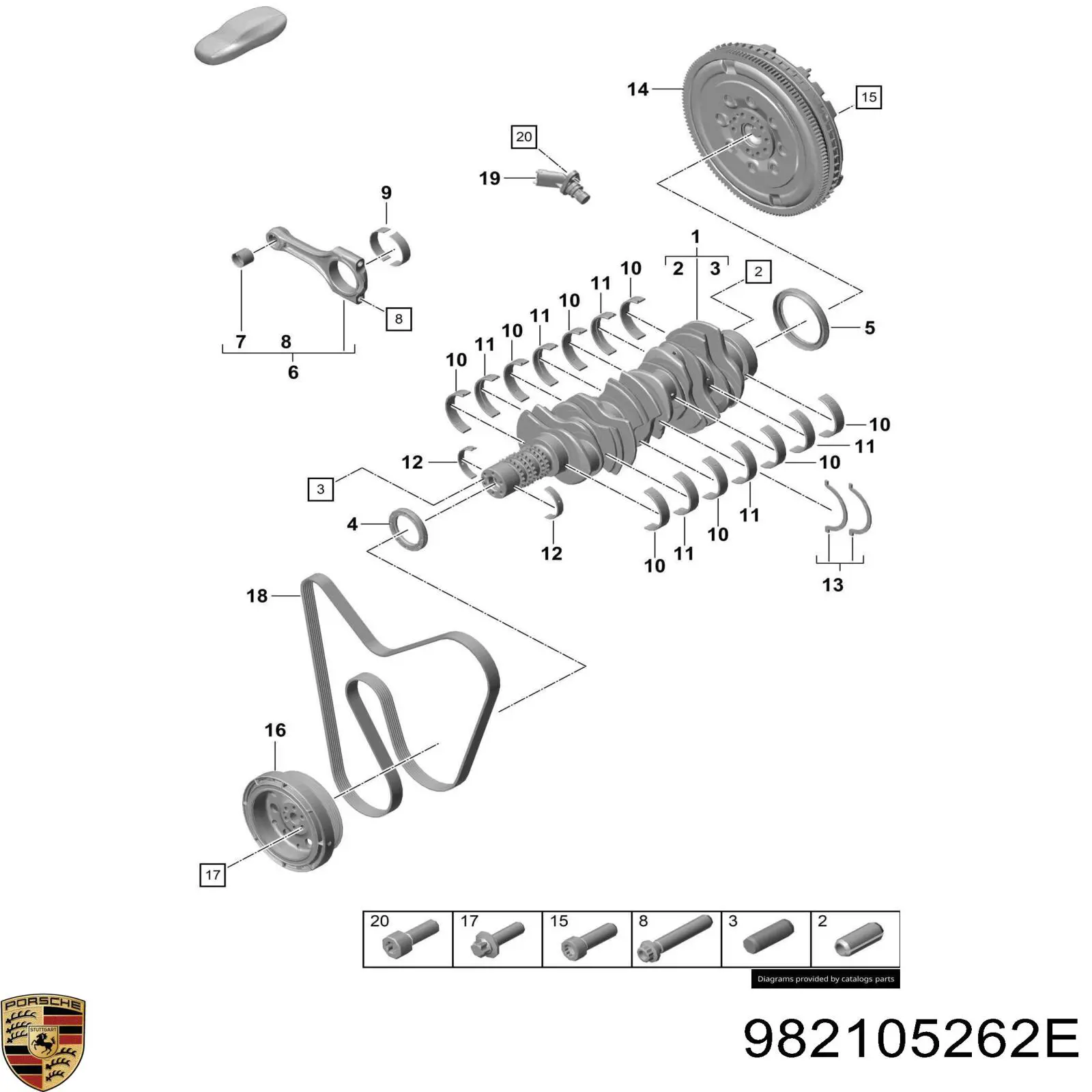 Купити 982105262E Porsche 
