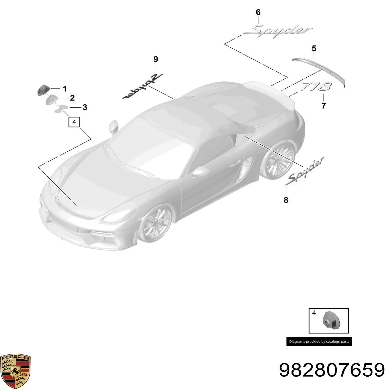  Porsche 982807659 ціна, від 126.98 USD