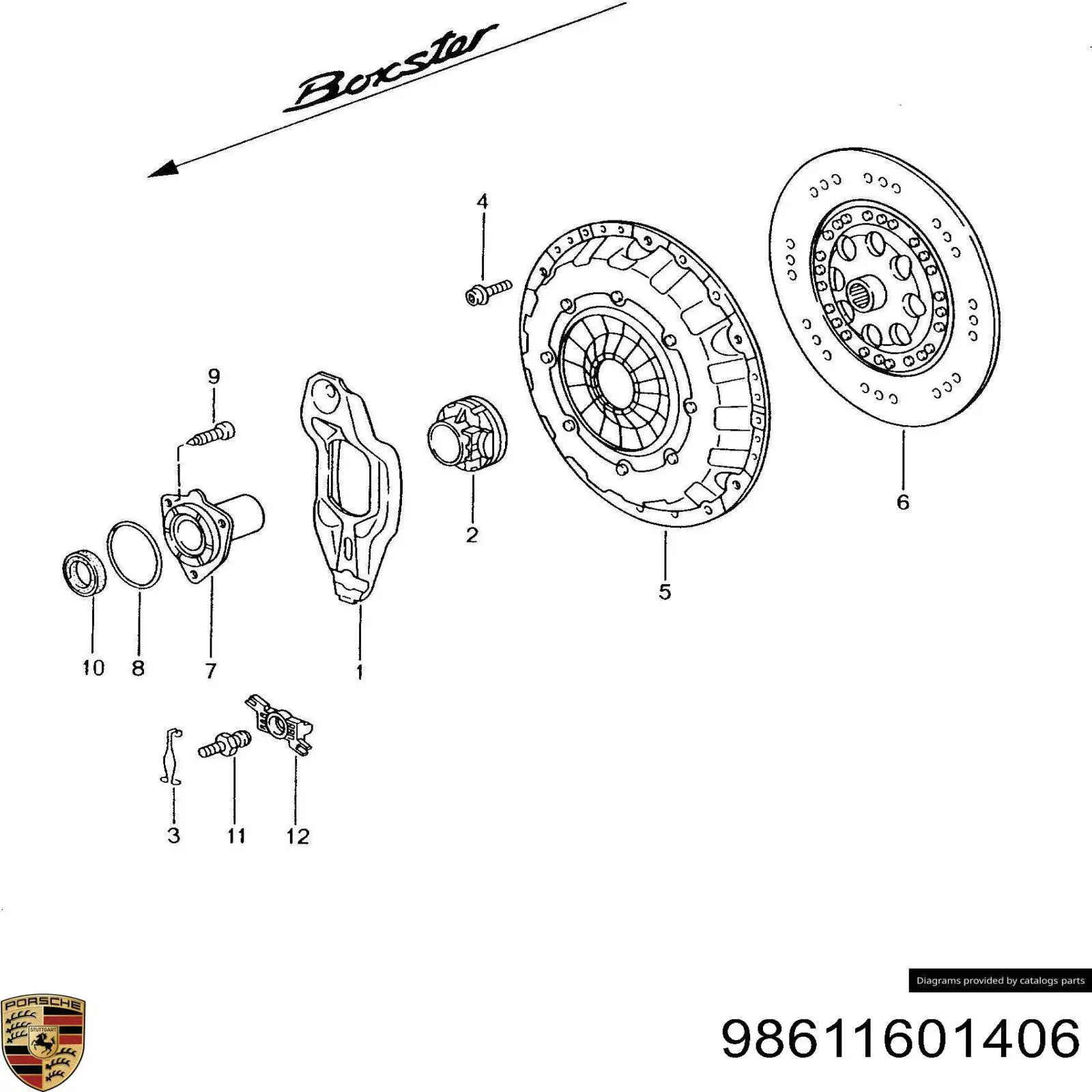 Зчеплення Porsche Boxster кабріолет (987) (2004 - 2012) ціна, від 112.20 USD
