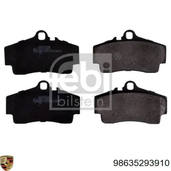 Задні гальмівні колодки 98635293910 Porsche