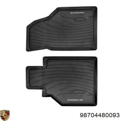 Комплект килимків Porsche 98704480093 ціна, від 321.27 USD