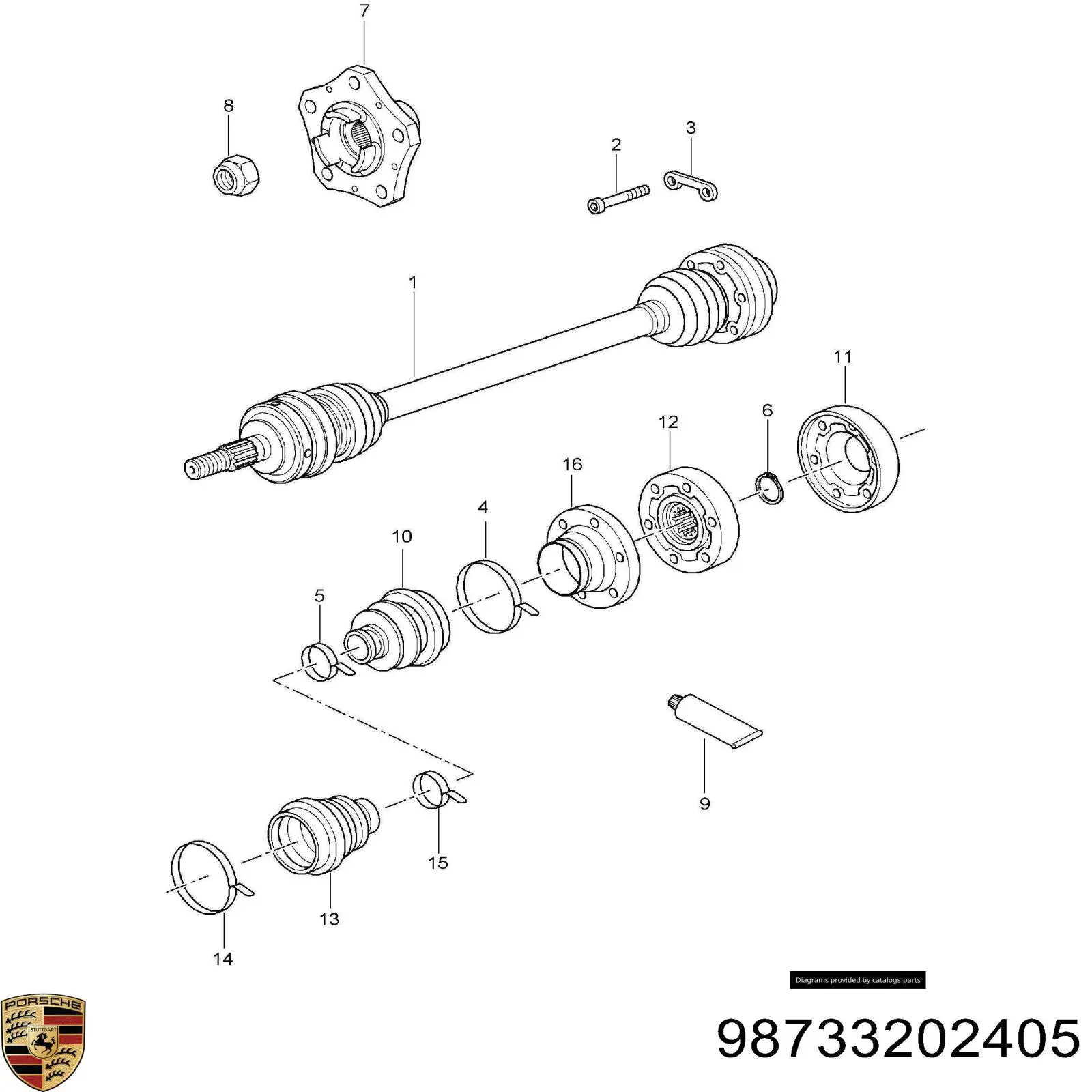  Porsche 98733202405 ціна, від 88.69 USD