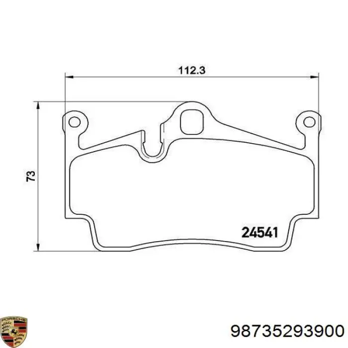 Купити 98735293900 Porsche Задні колодки