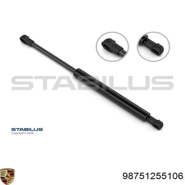 Амортизатор багажника 98751255104 Porsche