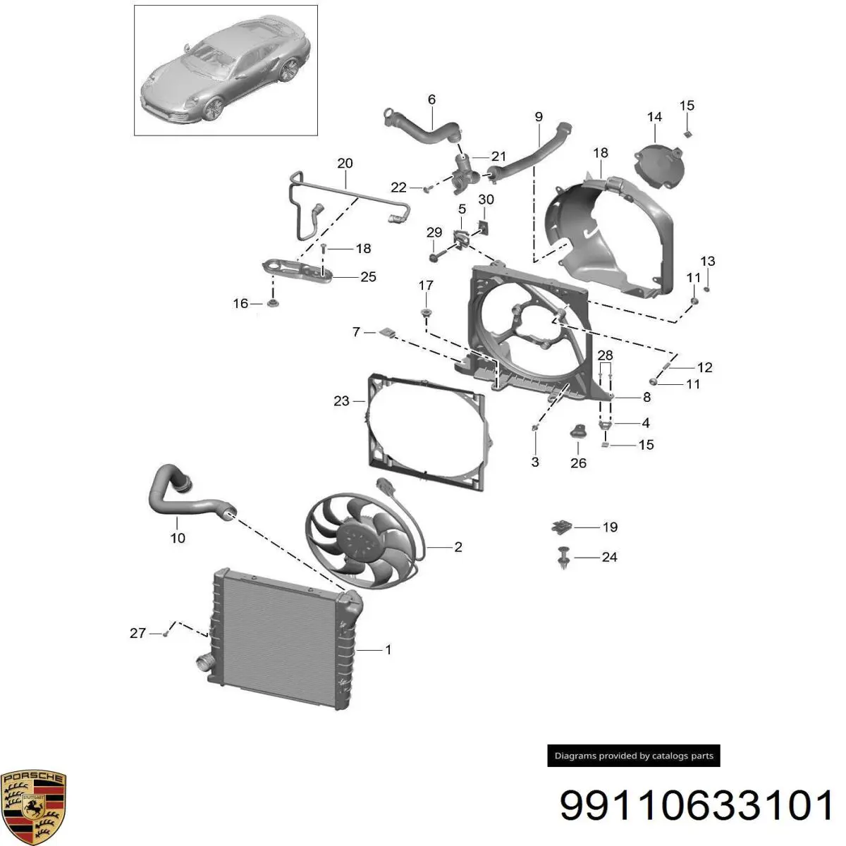 Купити 99110633101 Porsche 