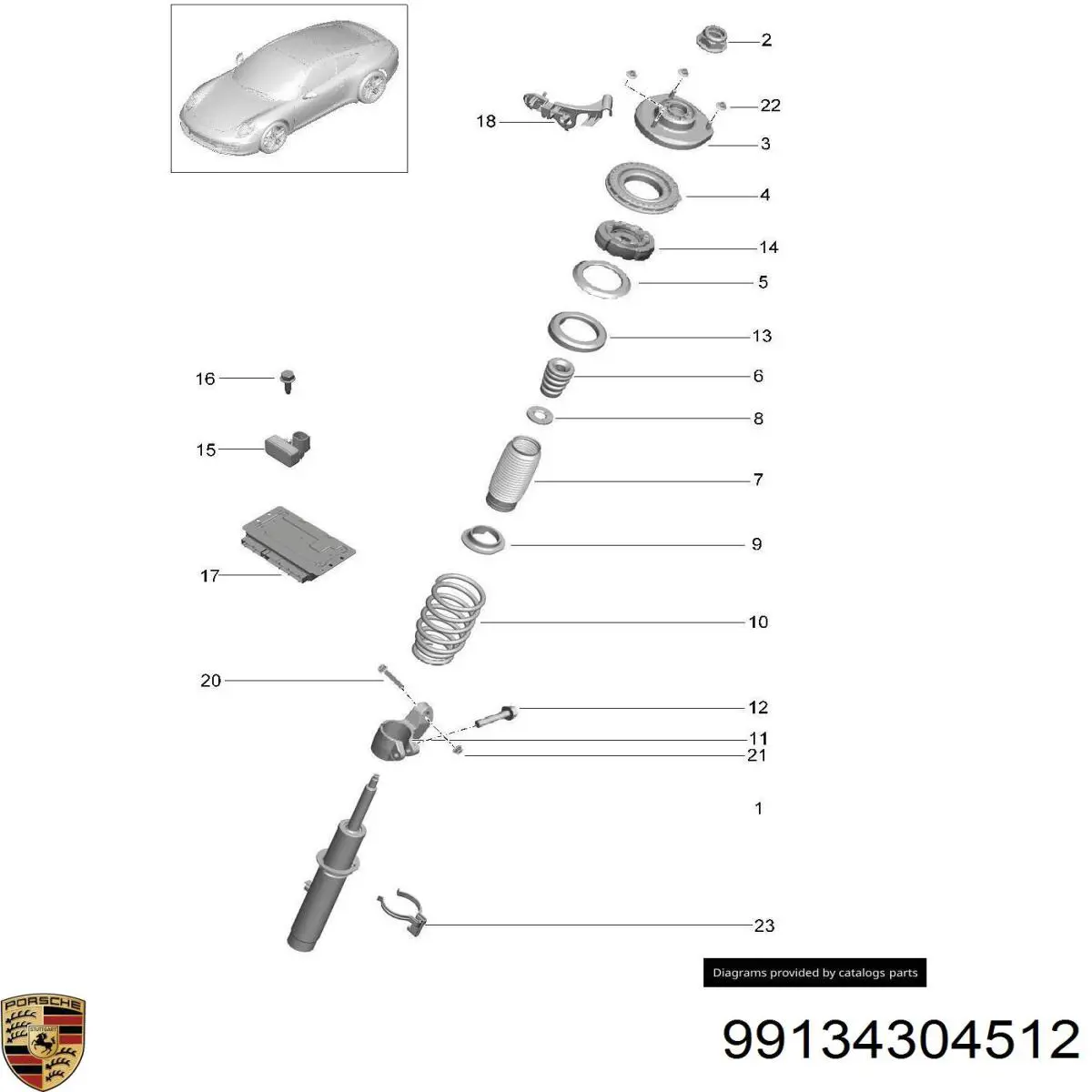 Стойка амортизатора передняя Bilstein 23219960 ціна, від 303.87 USD