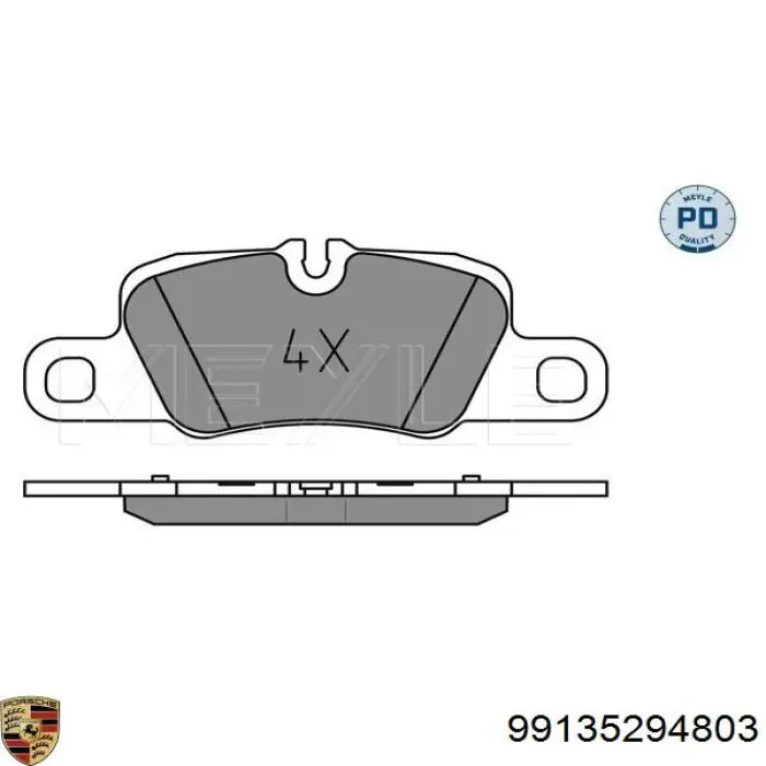 Купити 99135294803 Porsche Задні колодки
