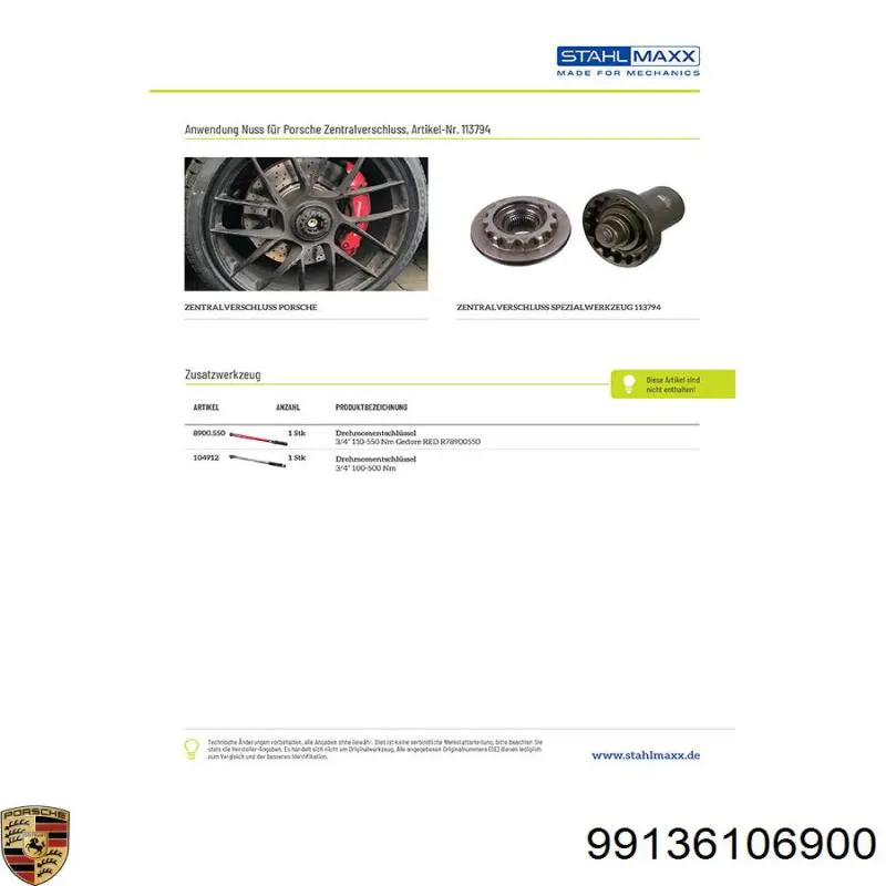  99136106900 Porsche