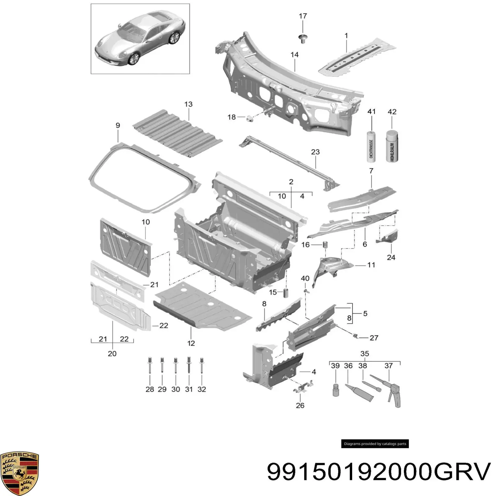 99150192000GRV Porsche 