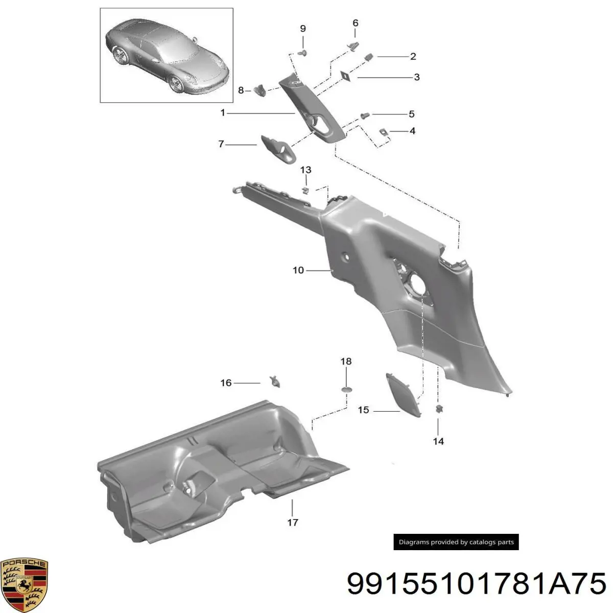  Porsche 99155101781A75 ціна, від 914.22 USD