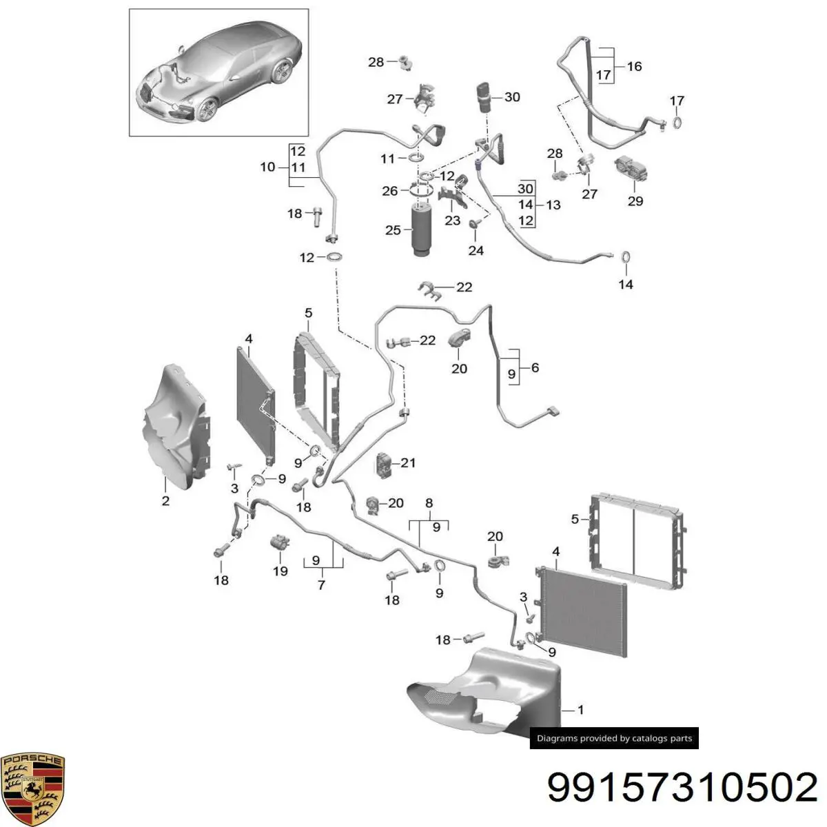  Porsche 99157310502 ціна, від 692.28 USD