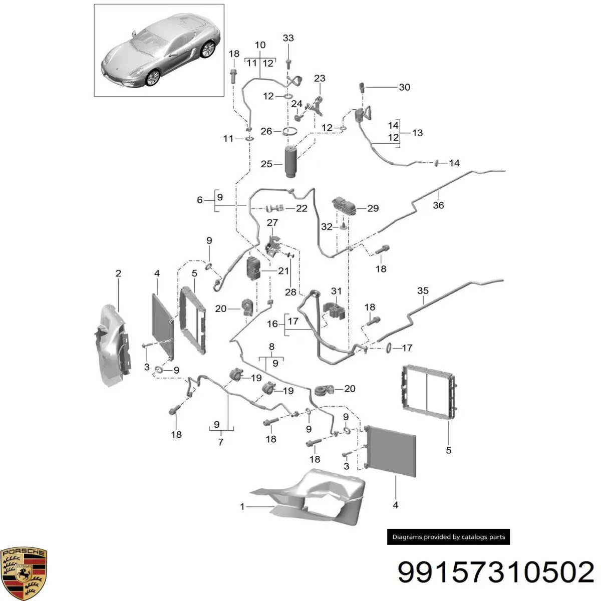  99157310502 Porsche