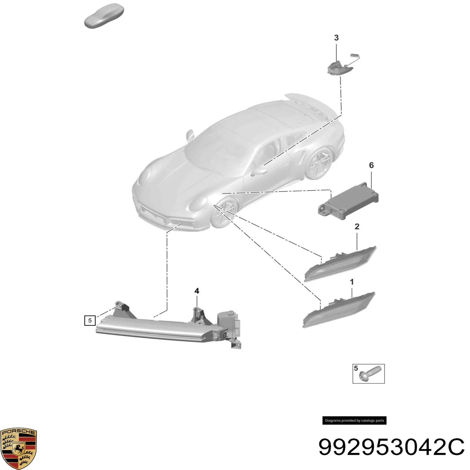  Porsche 992953042C ціна, від 124.31 USD
