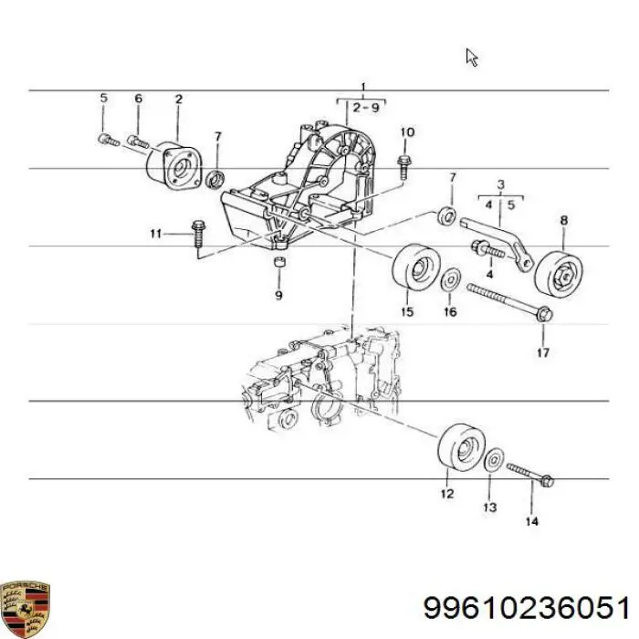 Купити Натягувач приводного ременя Porsche 911 Targa 997