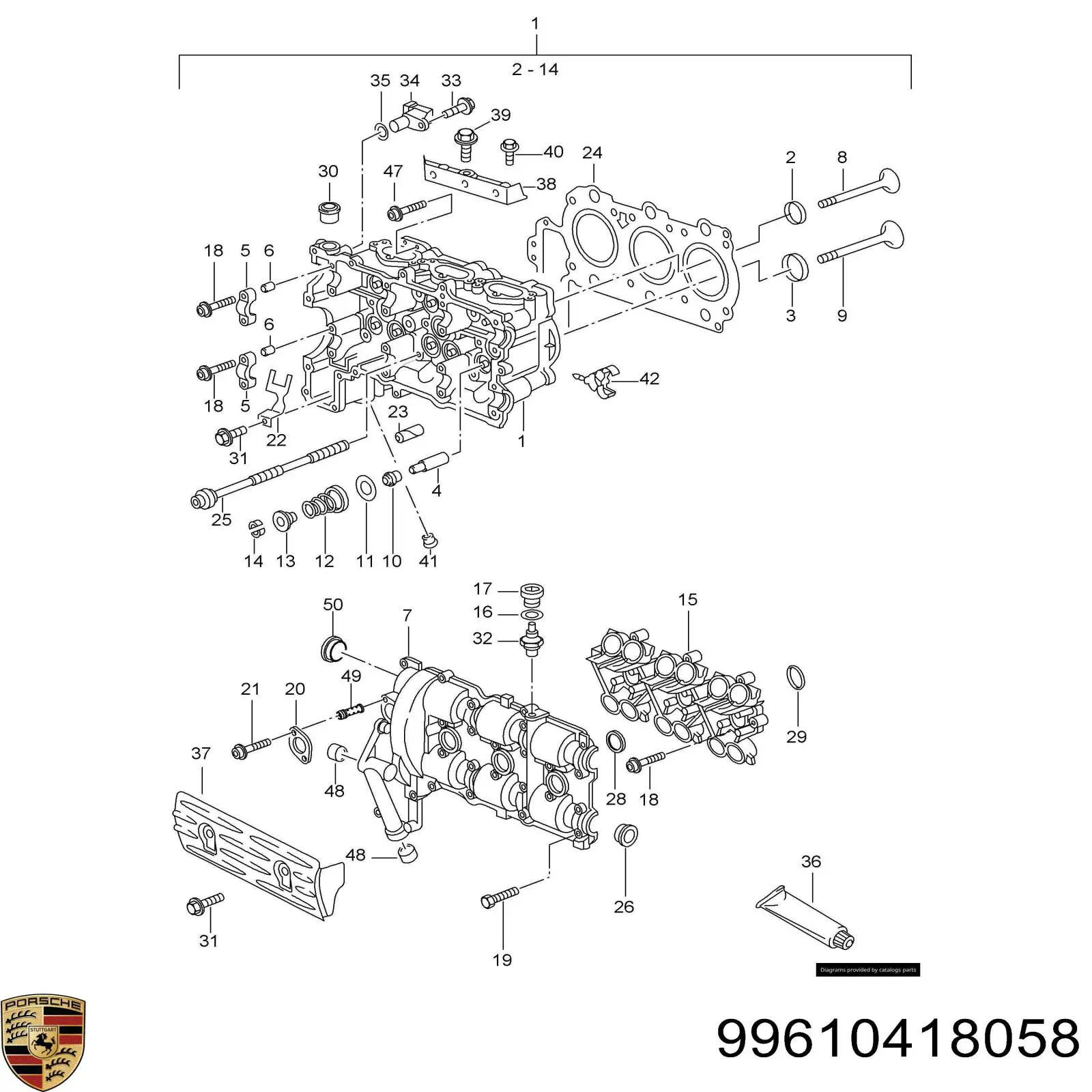 Болт головки блока циліндрів Porsche Boxster 