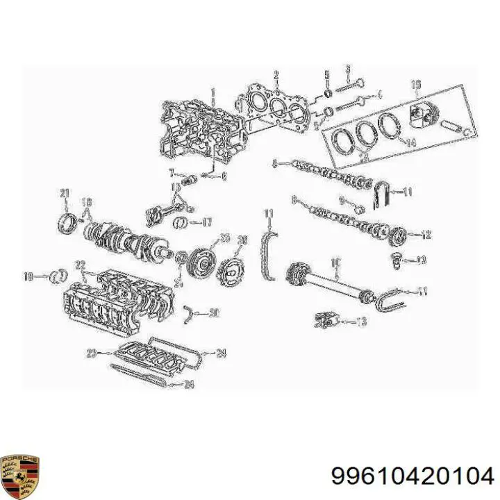 Прокладка ГБЦ Porsche 99610420104 ціна, від 43.32 USD