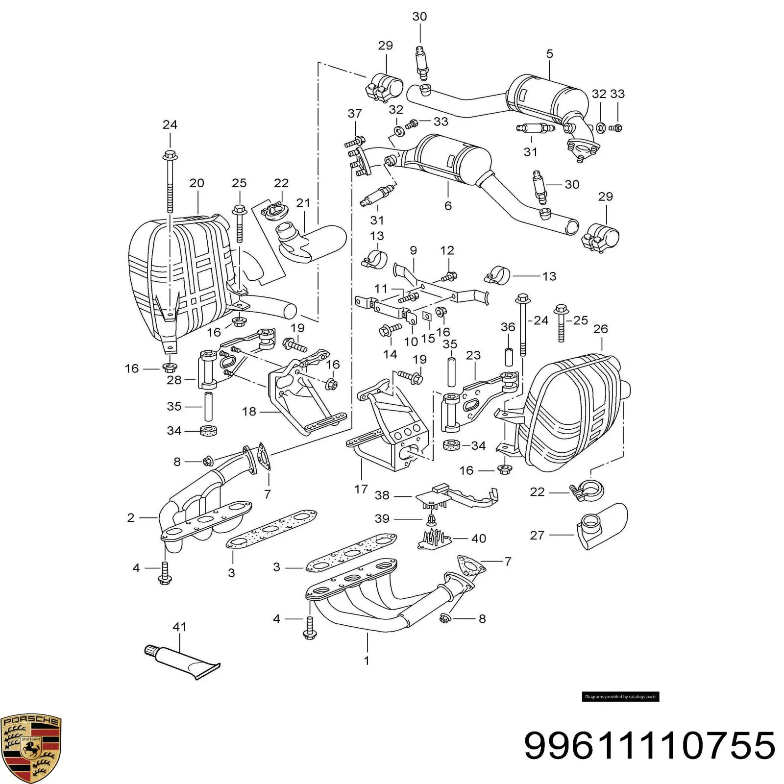 Купити 99611110755 Porsche Прокладка колектора