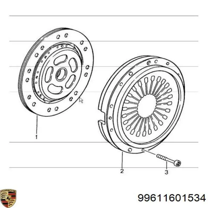 Диск зчеплення 99611601534 Porsche