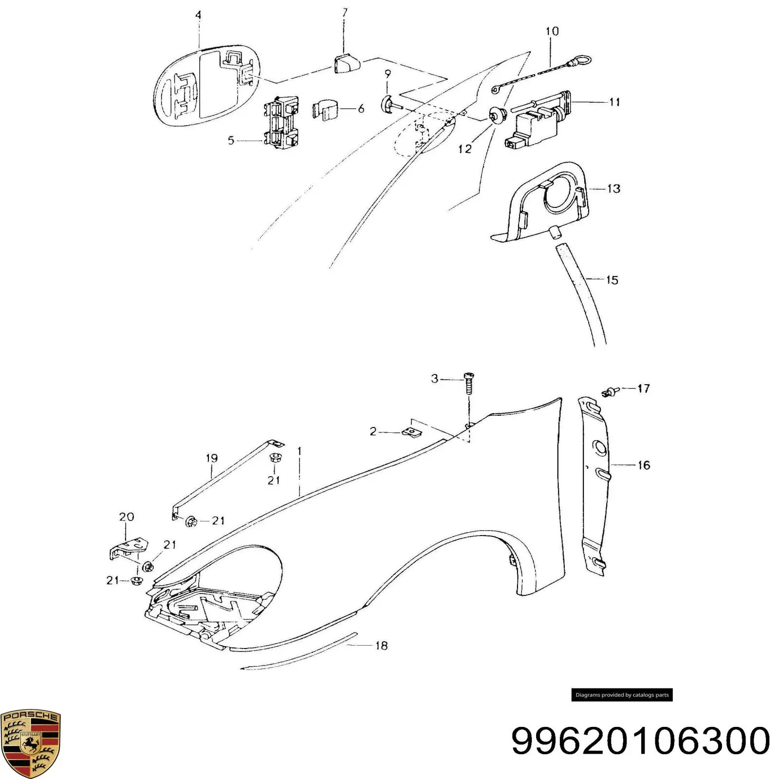 99720106300 Porsche Бак паливний